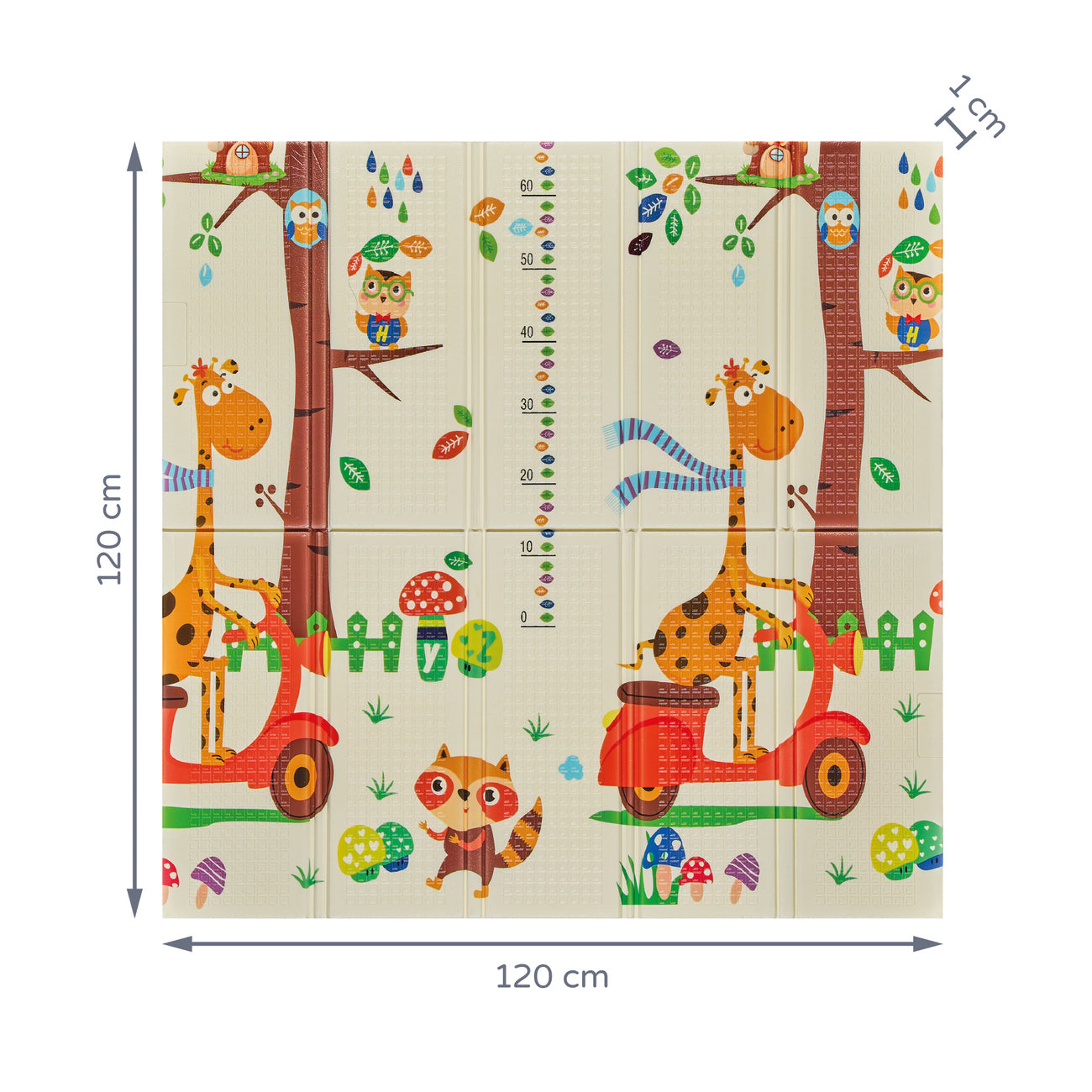 Alfombra de juegos reversible Trendy 120x120 Jirafa - Innovaciones Ms