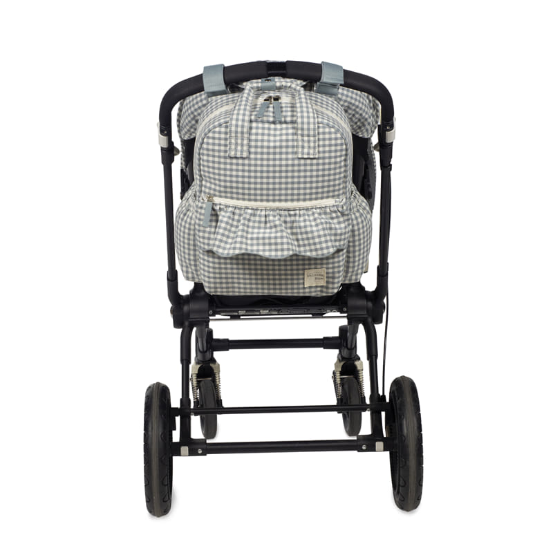 Mochila Praliné Vichy Matcha – Walking Mum