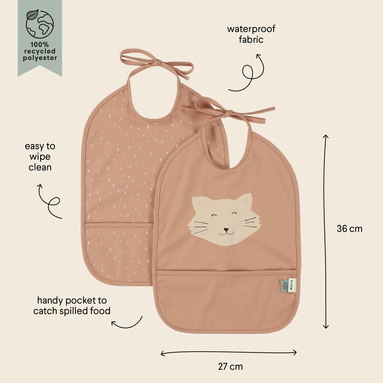 Babero Impermeable pack 2 Gato - Trixie