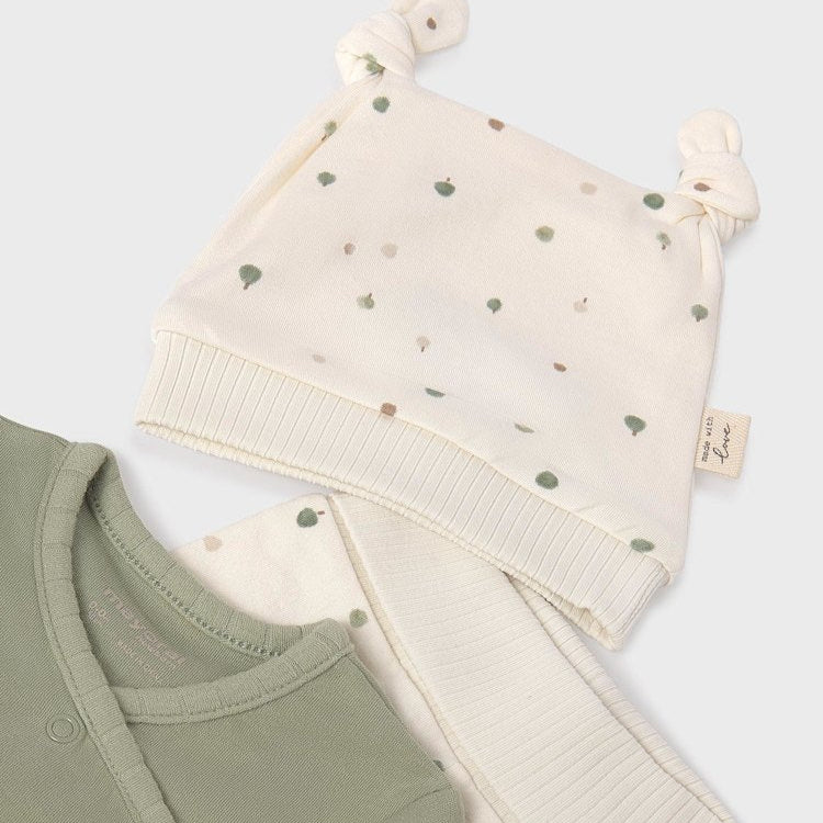 Conjunto Regalo 3 piezas Unisex Salvia - Mayoral