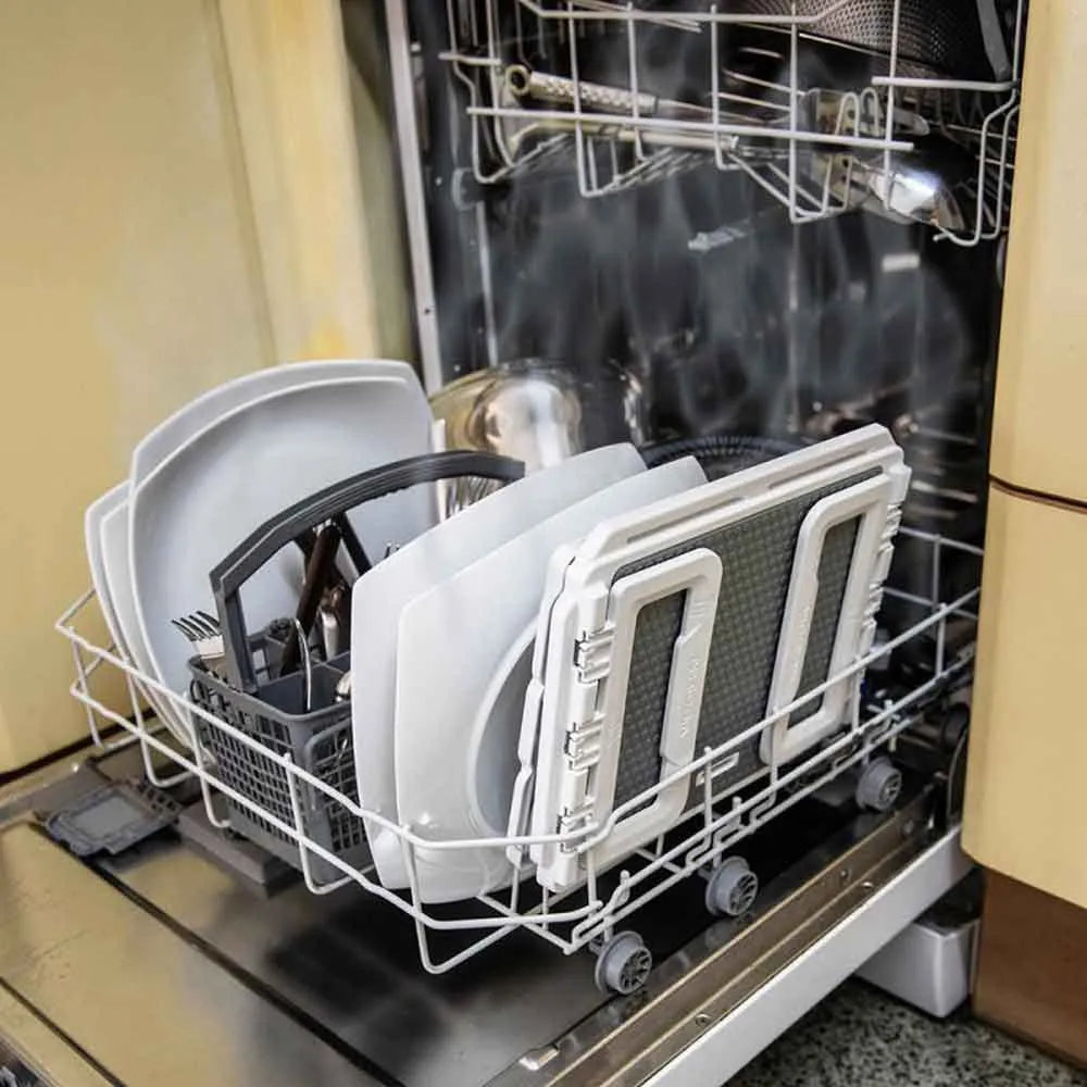 Trona portátil plegable Flat Pack Rojo - Nikidom