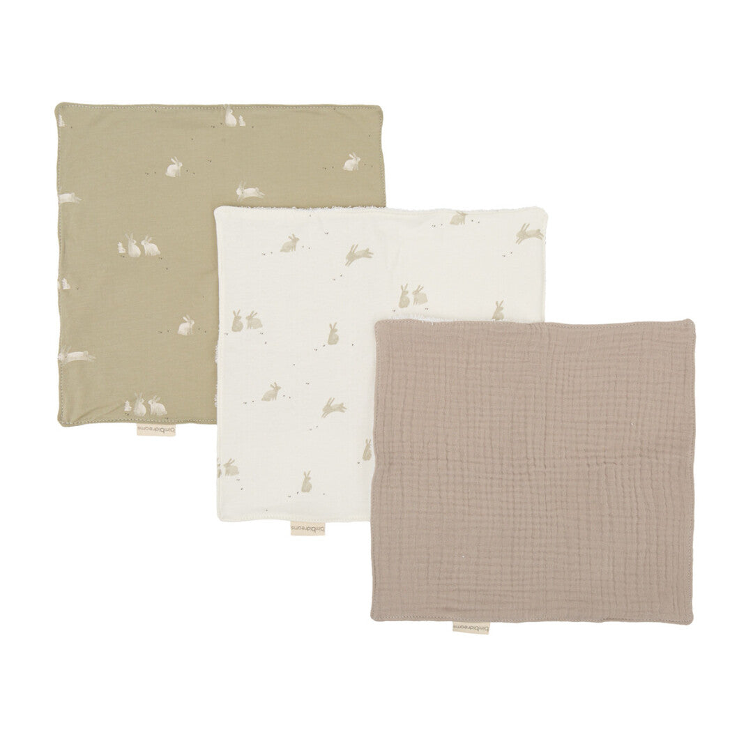 Pack de 3 Toallitas reutilizables Bunny Verde - BimbiDreams