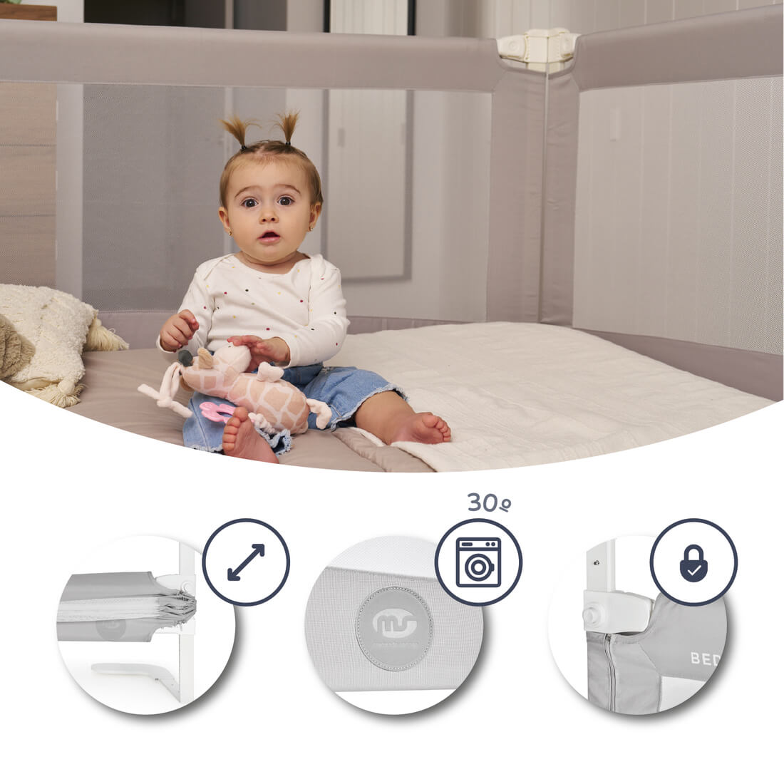 Barrera de cama 190cm Tall plus - Innovaciones Ms