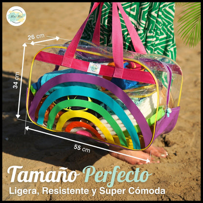 Bolso de playa Maxibag Rainbow + neceser - Mai Mei