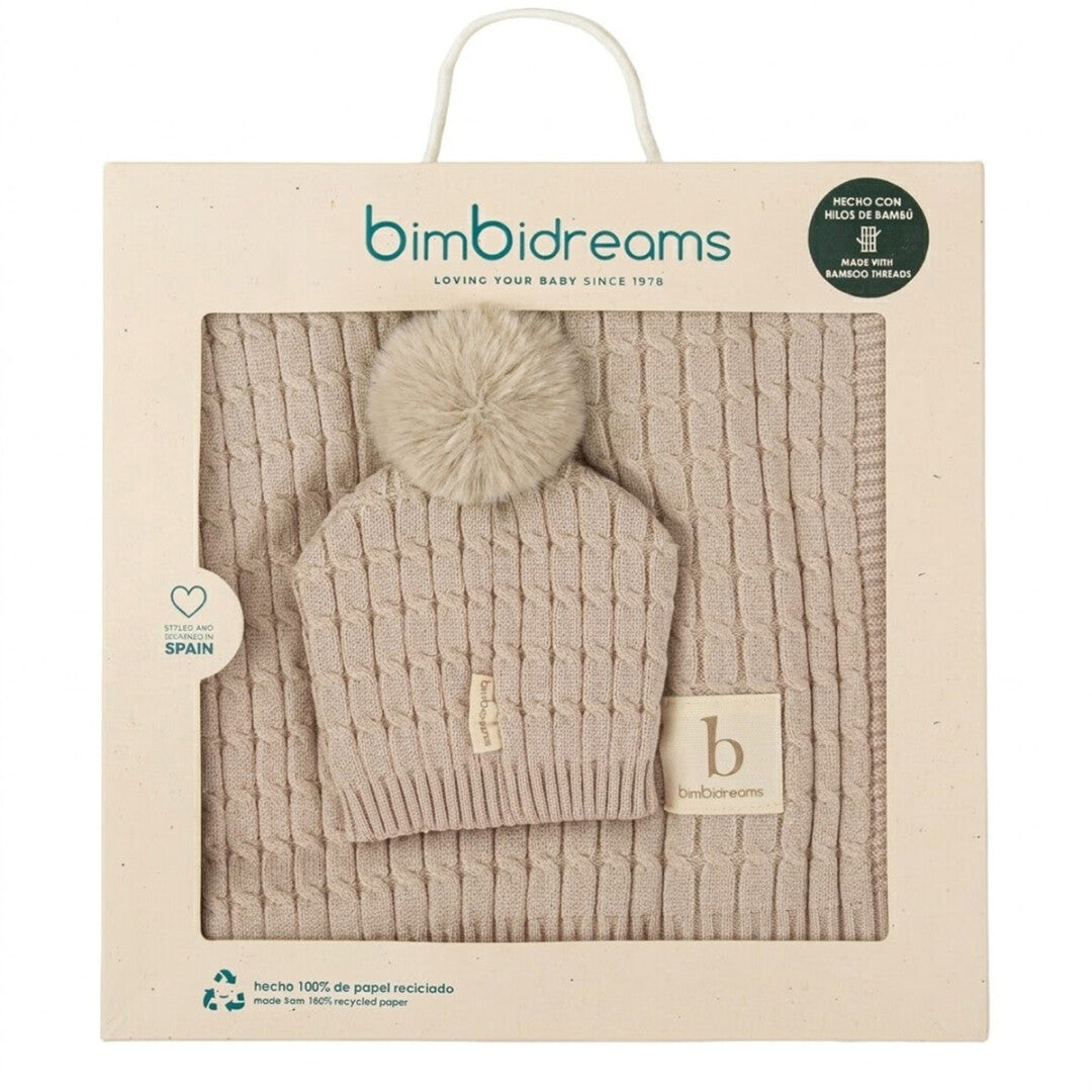 Set de Regalo Manta + Gorrito Punto - Bimbidreams