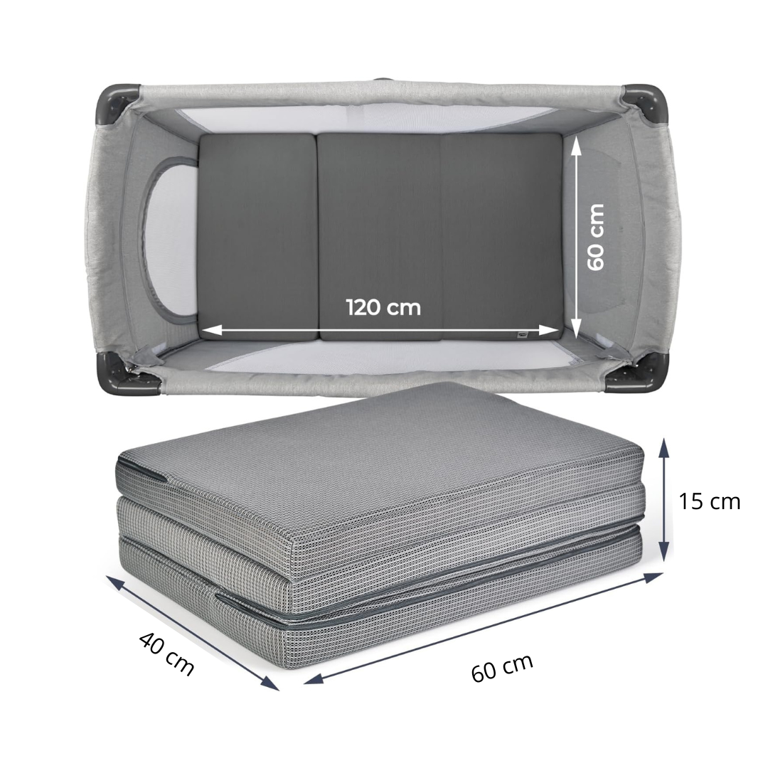 Colchón plegable cuna de viaje 120x60 - Innovaciones Ms