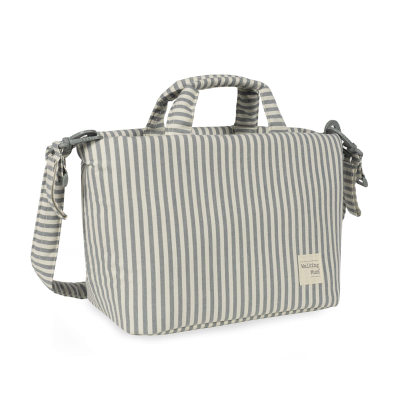 Bolsa Canastilla Praliné Rayas Matcha – Walking Mum