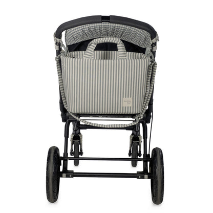 Bolsa Canastilla Praliné Rayas Matcha – Walking Mum