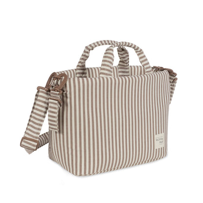 Bolsa Canastilla Praliné Rayas Moka – Walking Mum