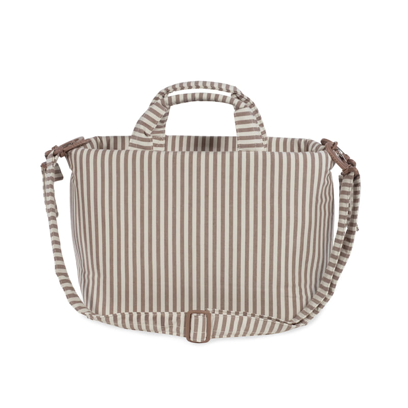 Bolsa Canastilla Praliné Rayas Moka – Walking Mum