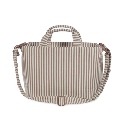 Bolsa Canastilla Praliné Rayas Moka – Walking Mum