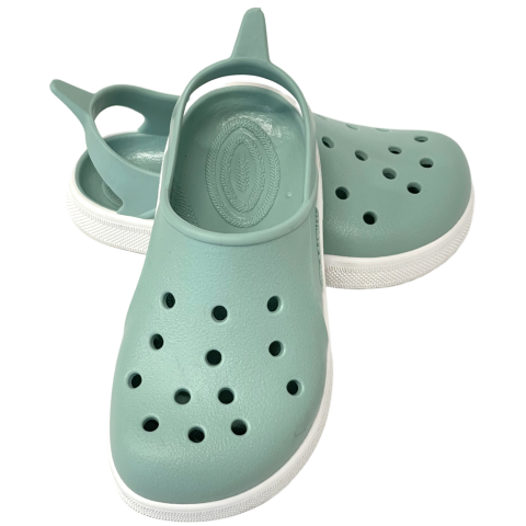 Zueco infantil barefoot Cloggy Green/White - Boatilus