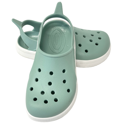 Zueco infantil barefoot Cloggy Green/White - Boatilus