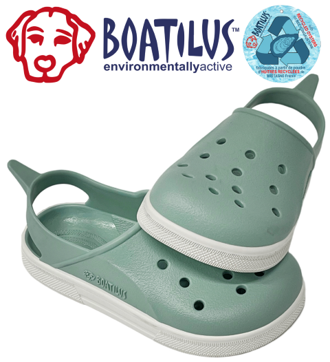 Zueco infantil barefoot Cloggy Green/White - Boatilus