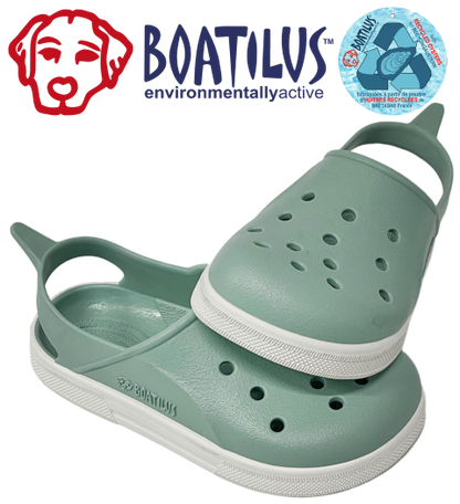 Zueco infantil barefoot Cloggy Green/White - Boatilus