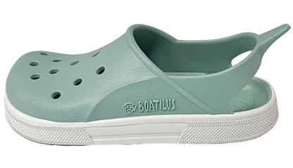 Zueco infantil barefoot Cloggy Green/White - Boatilus