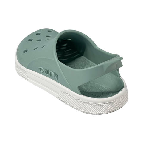 Zueco infantil barefoot Cloggy Green/White - Boatilus
