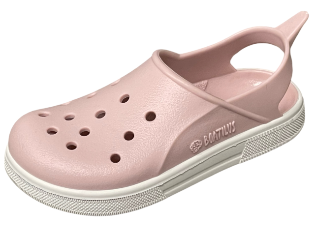 Zueco infantil barefoot Cloggy Pink/White - Boatilus