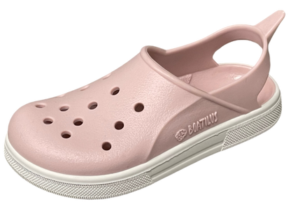 Zueco infantil barefoot Cloggy Pink/White - Boatilus