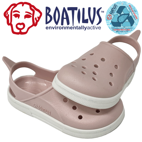 Zueco infantil barefoot Cloggy Pink/White - Boatilus
