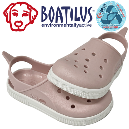 Zueco infantil barefoot Cloggy Pink/White - Boatilus