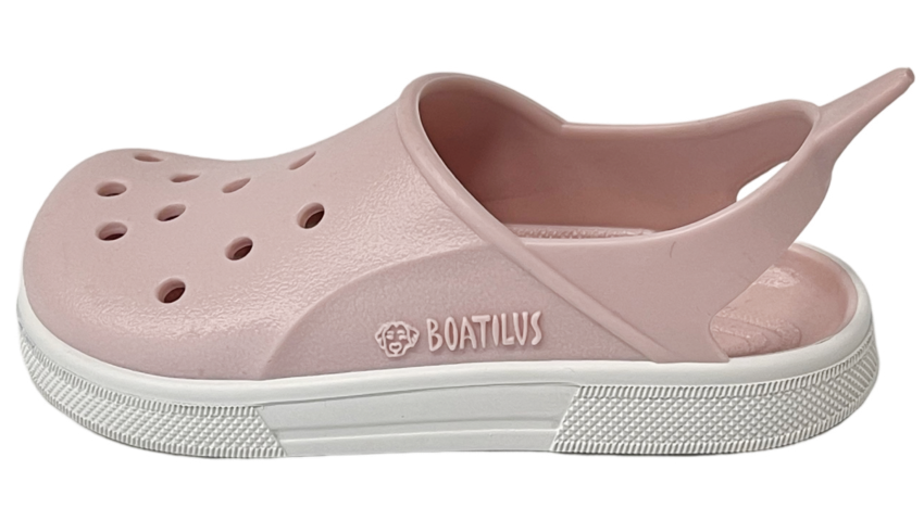 Zueco infantil barefoot Cloggy Pink/White - Boatilus