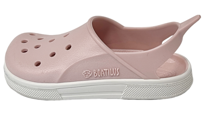 Zueco infantil barefoot Cloggy Pink/White - Boatilus