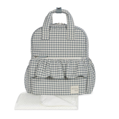 Mochila Praliné Vichy Matcha – Walking Mum