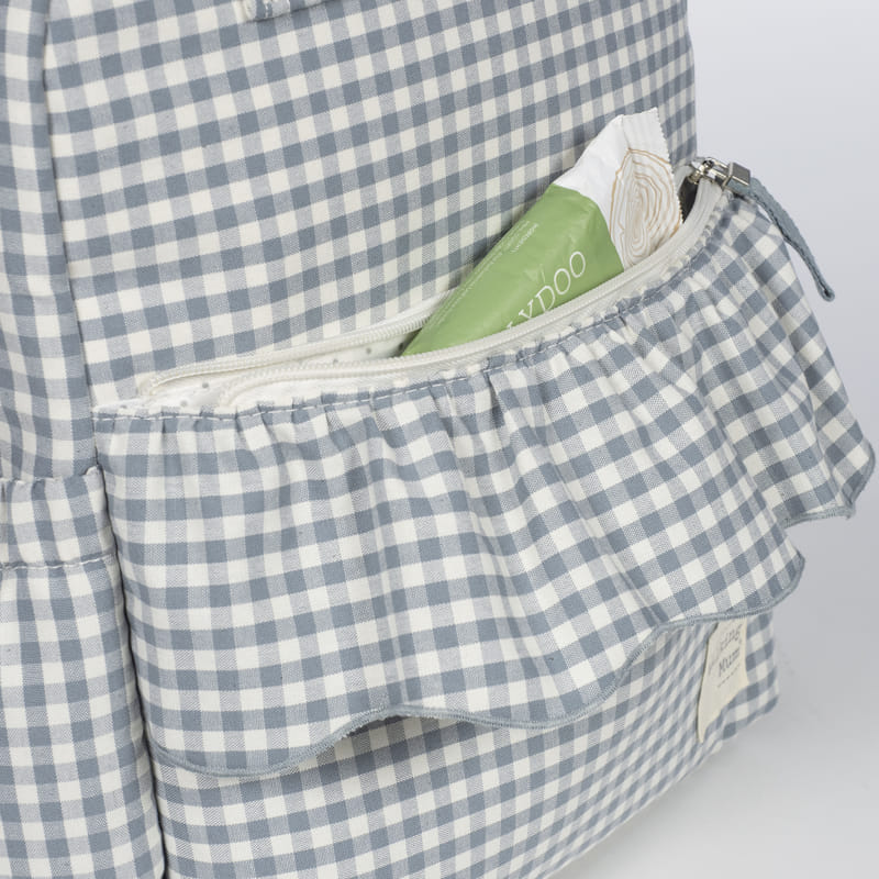 Mochila Praliné Vichy Matcha – Walking Mum