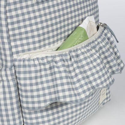 Mochila Praliné Vichy Matcha – Walking Mum