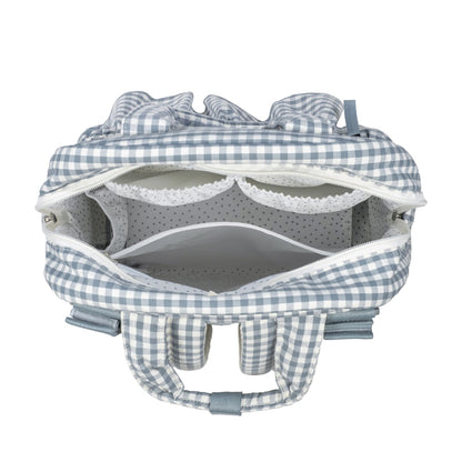 Mochila Praliné Vichy Matcha – Walking Mum