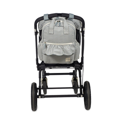 Mochila Praliné Vichy Matcha – Walking Mum