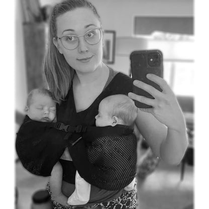 Mochila gemelar ligera Negra - Minimonkey