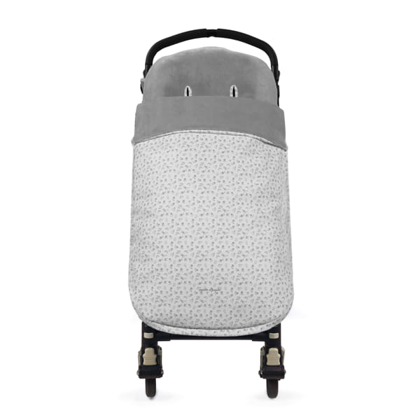 Saco silla invierno Little Bloom Flores Gris – Pasito a pasito