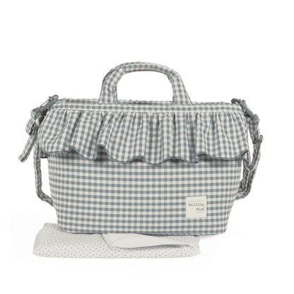 Bolsa Canastilla Praliné Vichy Matcha – Walking Mum