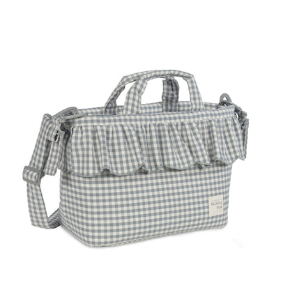 Bolsa Canastilla Praliné Vichy Matcha – Walking Mum