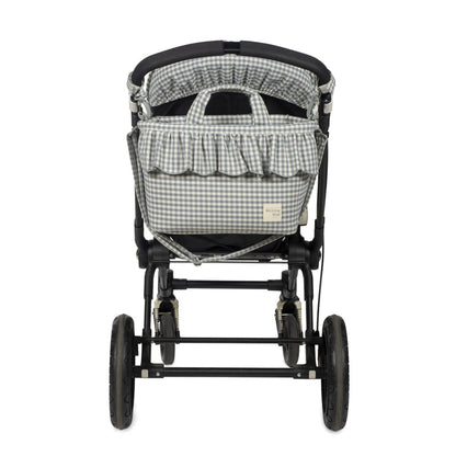 Bolsa Canastilla Praliné Vichy Matcha – Walking Mum