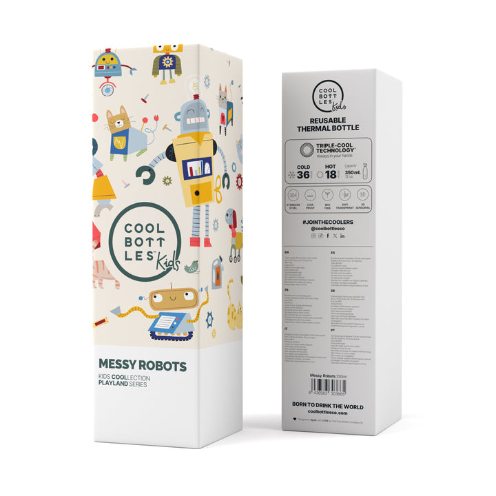 Botella térmica 350ml Kids Messy Robots - Cool Bottles