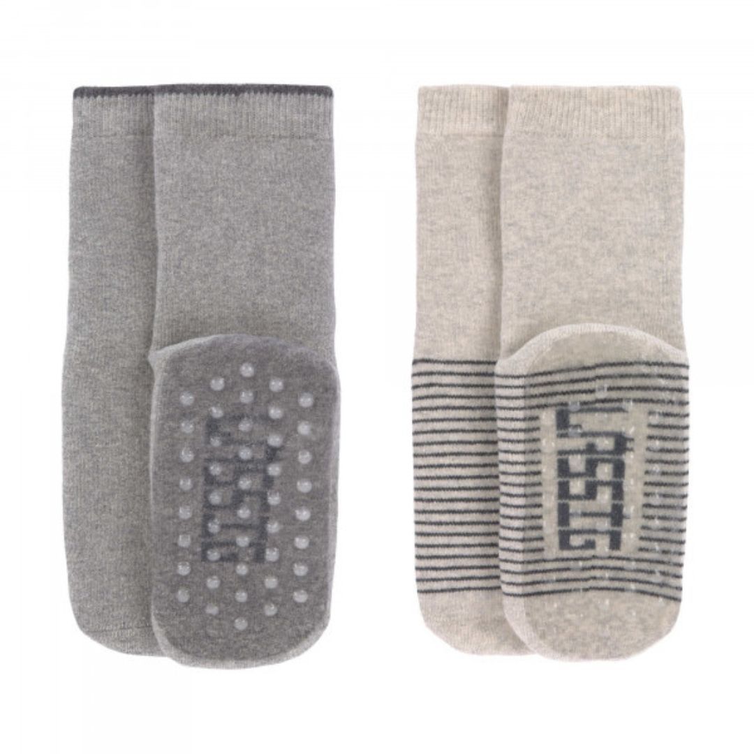 Calcetines antideslizantes Gris/Beige Pack 2 - Lassig