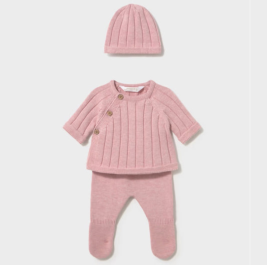 Conjunto Regalo 3 piezas Punto Rosa Baby - Mayoral
