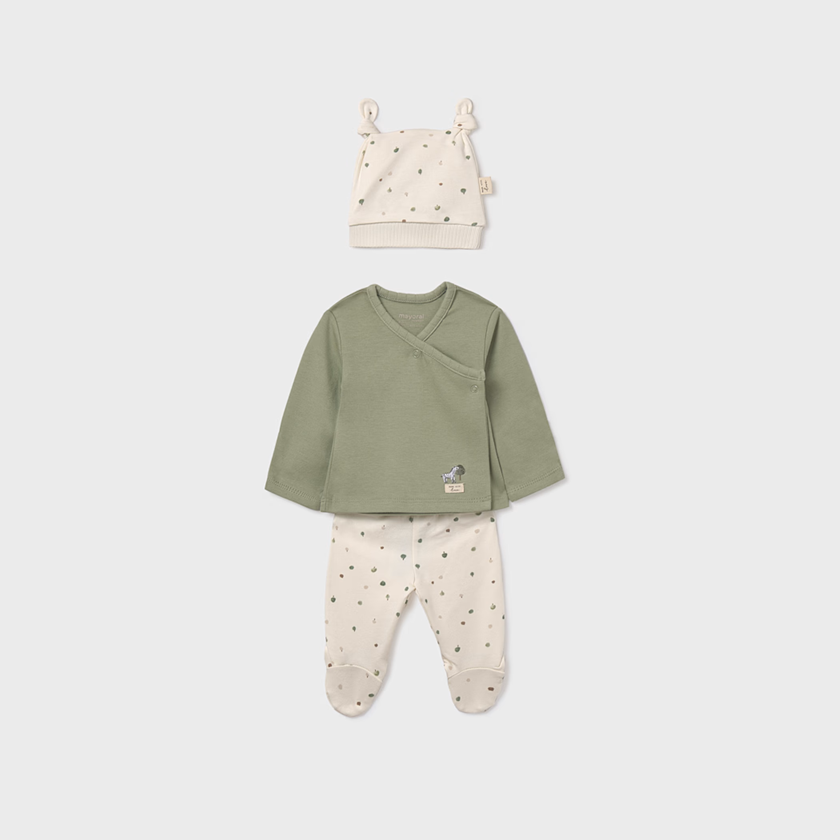 Conjunto Regalo 3 piezas Unisex Salvia - Mayoral