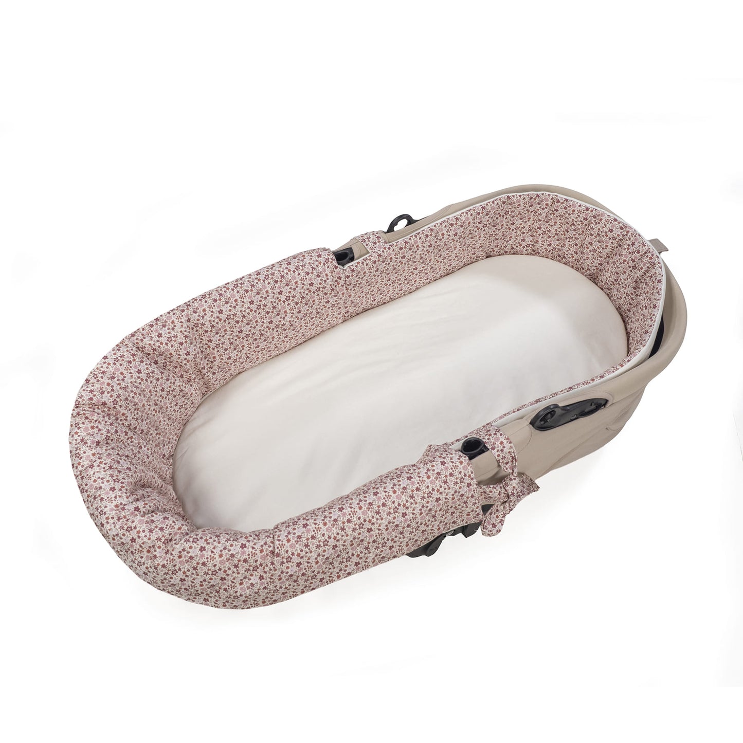 Cubre cuco dual + sábana ajustable Cherry Flores – Pasito a pasito