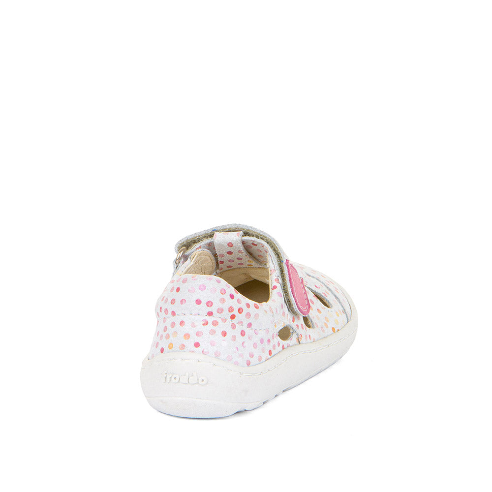 Sandalias Barefoot Elastic White Topos - Froddo