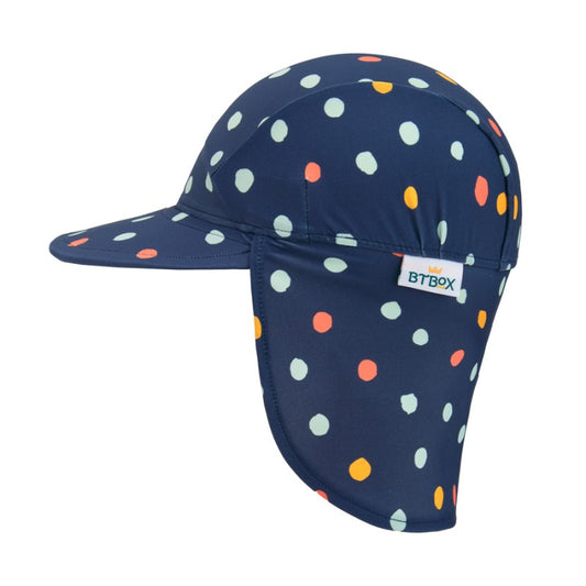 Gorra de baño UPF50+ Lunares Navy - BTBOX