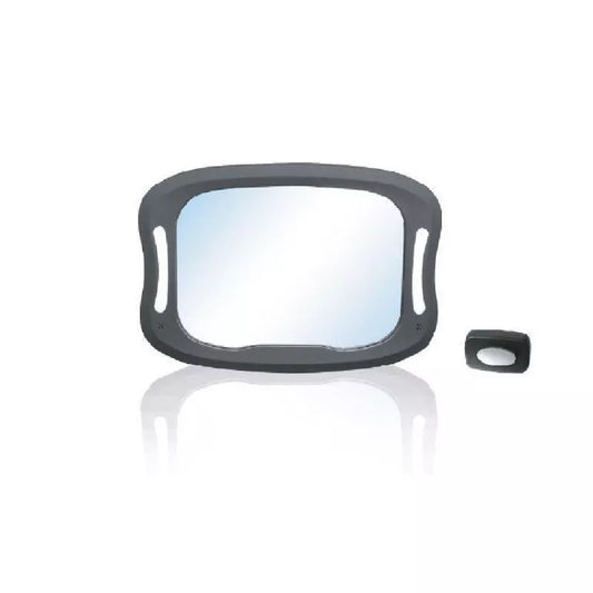 Espejo retrovisor panorámico con doble luz led - Happy Steps