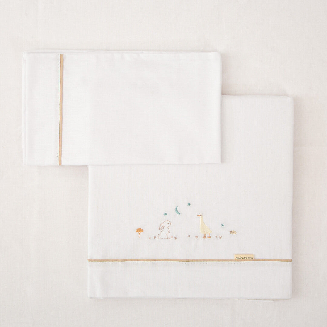 Juego de sábanas cuna 3 piezas Forest Lino - BimbiDreams