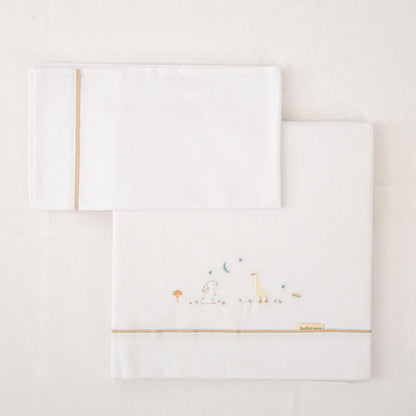 Juego de sábanas cuna 3 piezas Forest Lino - BimbiDreams