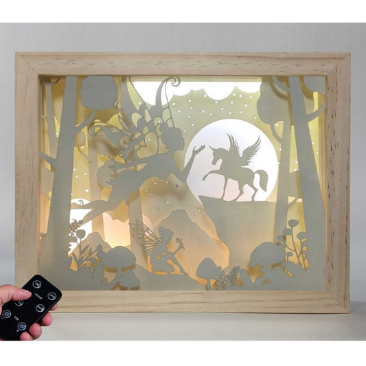 Lámpara Big Madera Hadas Pegaso - Cutout