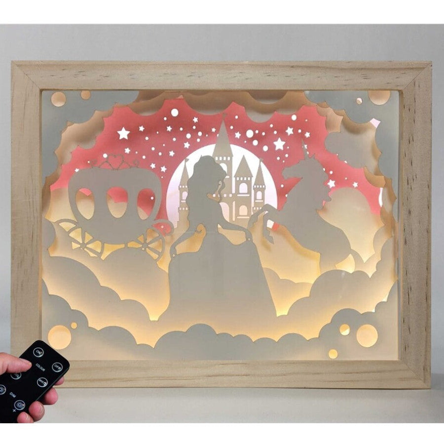 Lámpara Big Madera Princesa y Unicornio - Cutout