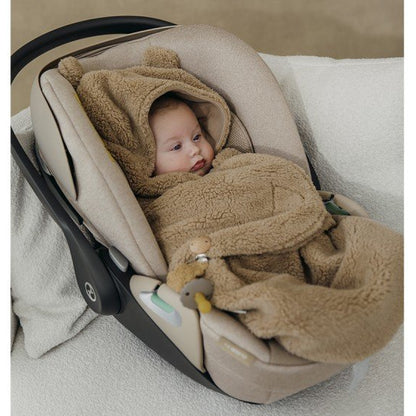 Manta envolvente para silla de coche Bear Me-Bear Warm Brown - Meyco Baby